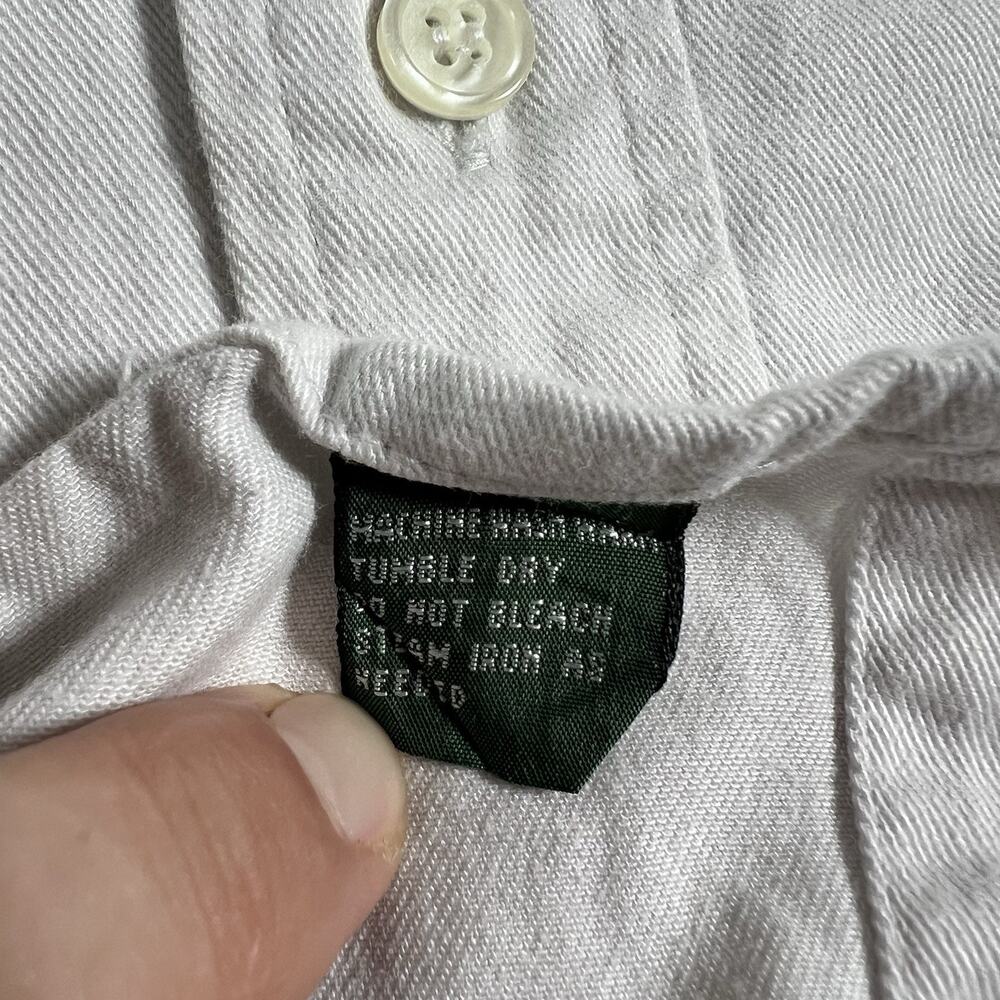 Hunt Club Men's White Solid Woven Cotton Button-Down Shirt Long Sleeve XL - Picture 9 of 9